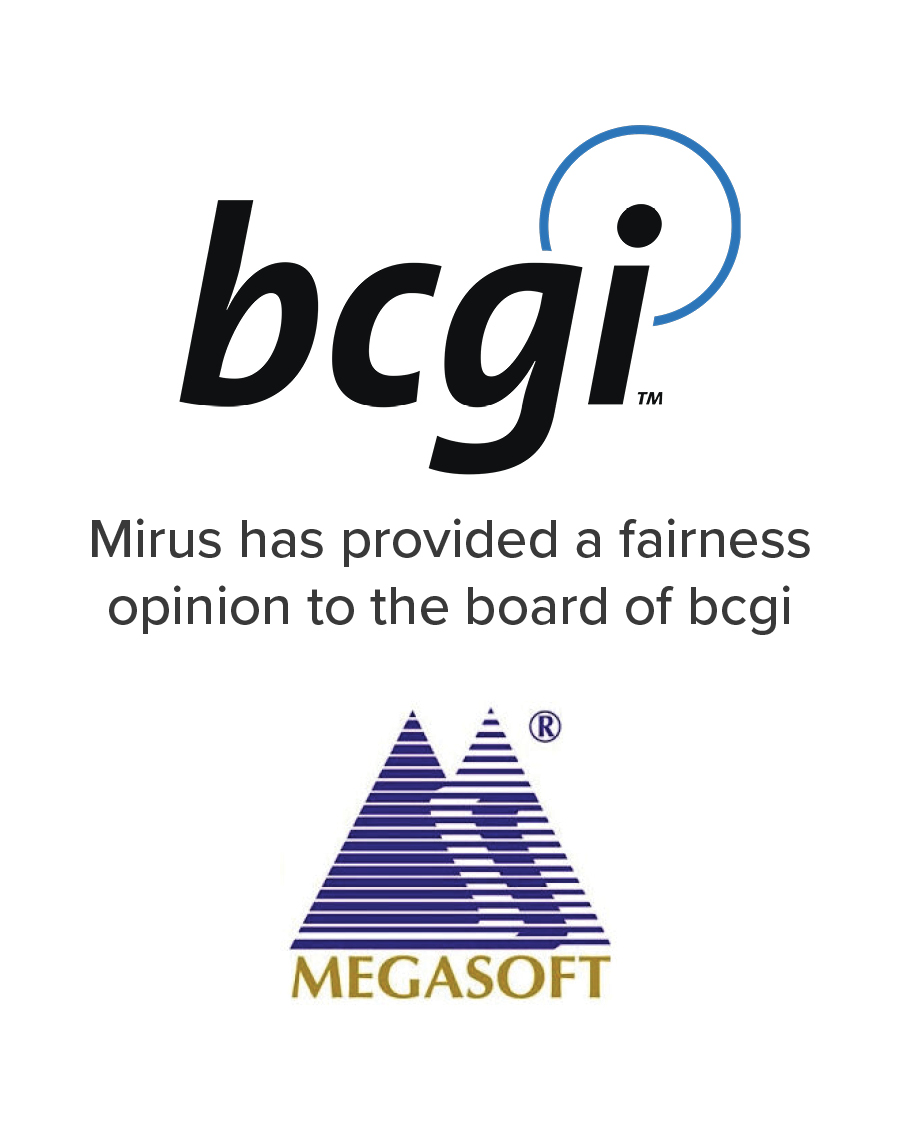 Mirus Capital Advisors provided a fairness opinion to the board of bcgi
