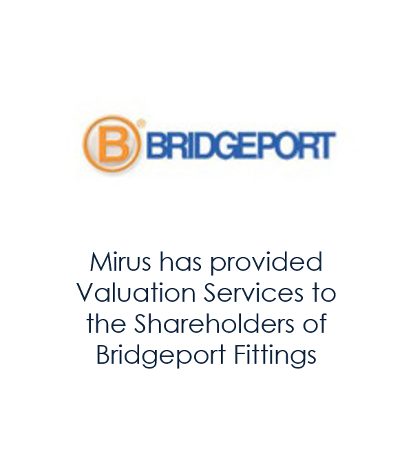Mirus completes valuation engagement for Bridgeport Fittings, Inc