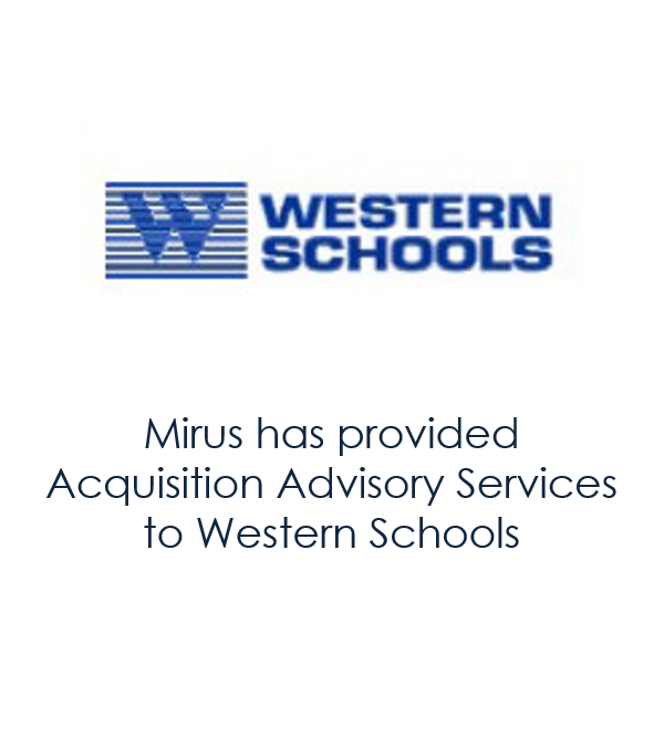 Mirus has advised Western Schools on potential acquisition