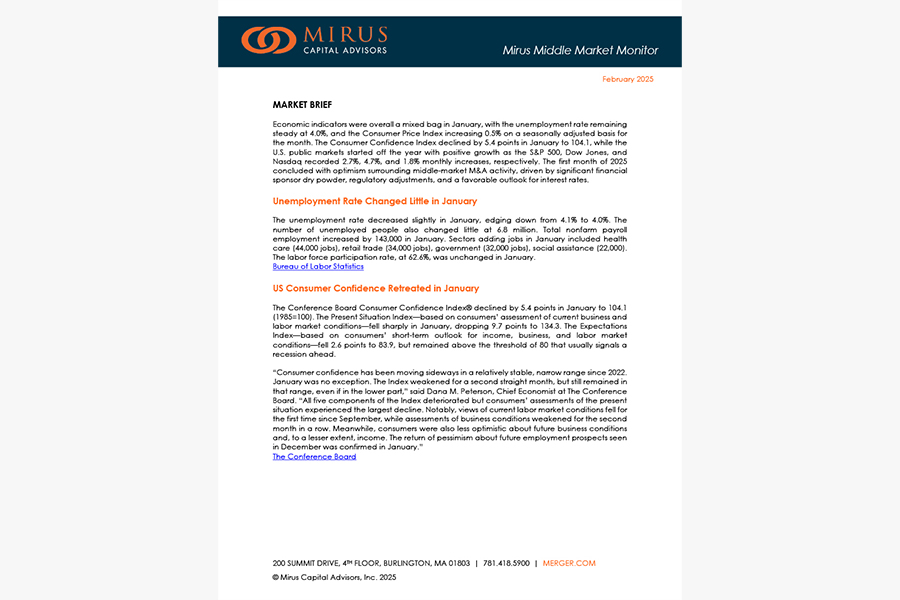 Mirus Capital Advisors | February 2025 Middle Market Monitor