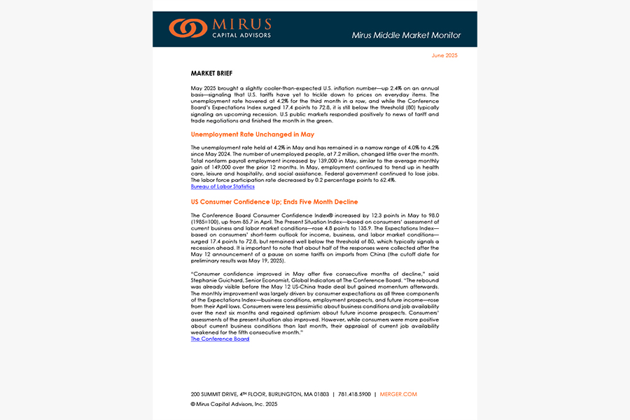 Mirus Capital Advisors | June 2025 Middle Market Monitor