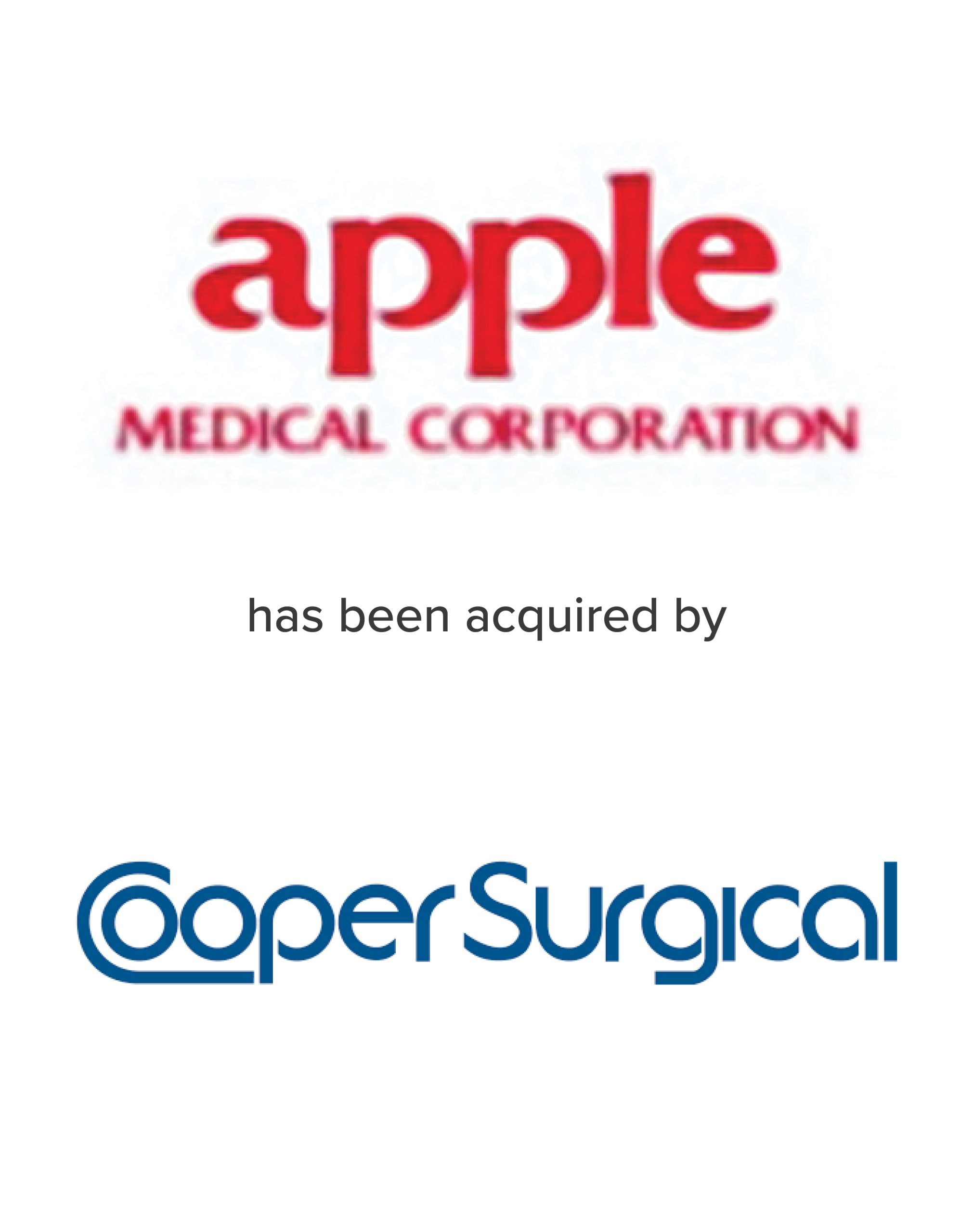 Apple Medical Corporation acquired by Cooper Surgical | Mirus Capital Advisors | Healthcare Investment Bankers