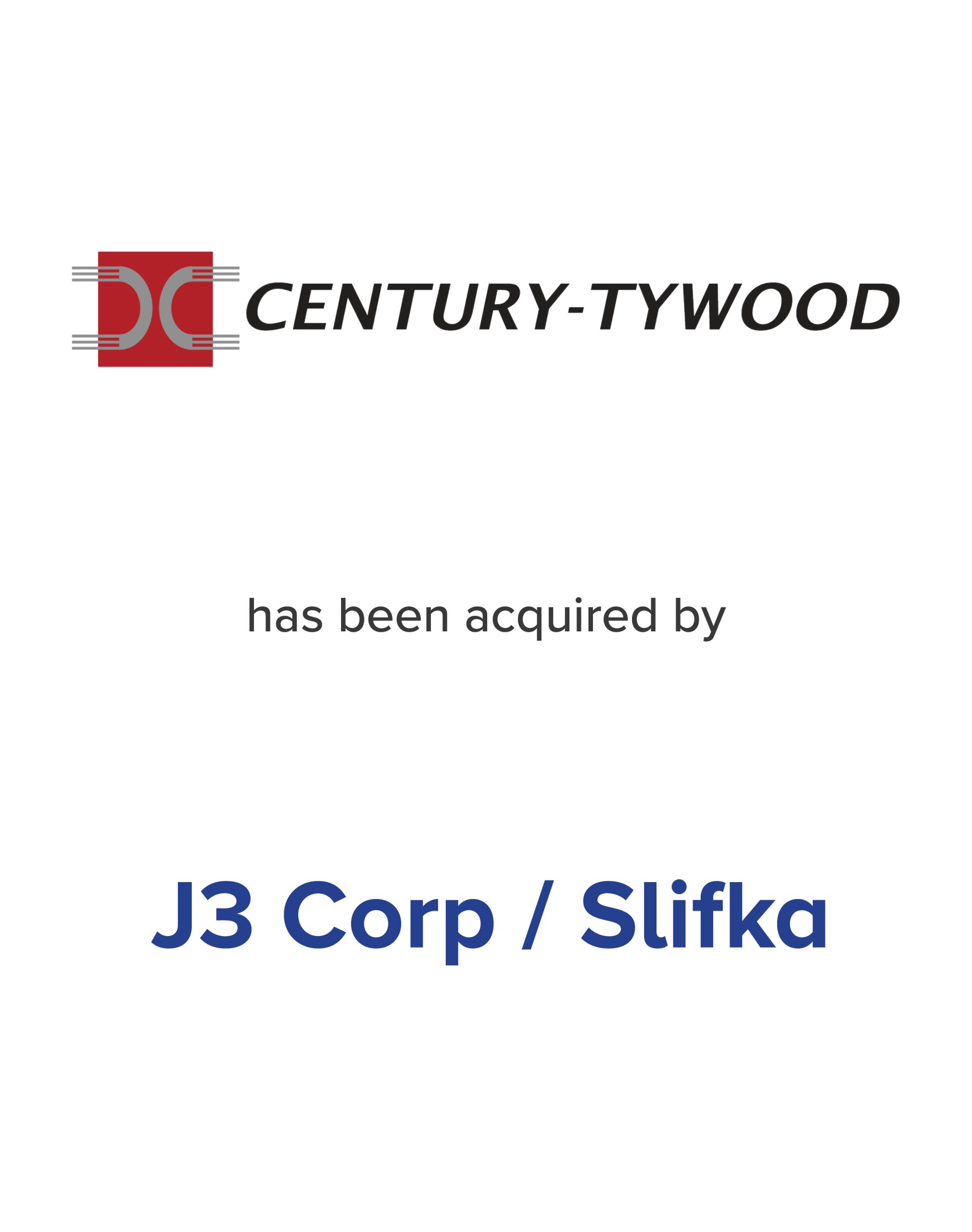 Century-Tywood acquired by J3 Corp / Slifka | Mirus Capital Advisors | Premier Middle Market Investment Bank