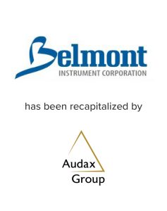 Belmont Instrument Corporation has been recapitalized by Audax Group | Mirus Capital Advisors | Middle Market Investment Bank