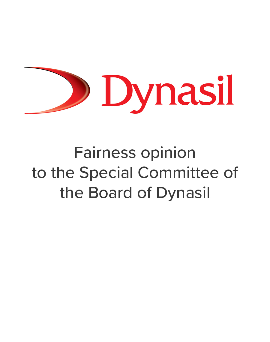 Mirus Capital Advisors provided a fairness opinion to the Special Committee of the Board of Dynasil.
