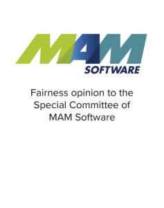 Mirus Capital Advisors provided a fairness opinion to the Special Committee of MAM Software