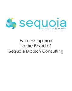 Mirus Capital Advisors provided a fairness opinion to the Board of Sequoia Biotech Consulting