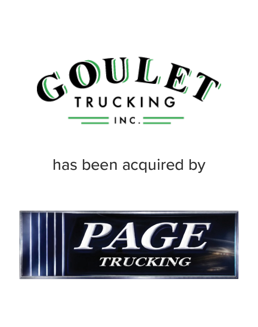 Goulet Trucking Inc. has been acquired by Page Trucking | Mirus Capital Advisors | Investment Bank